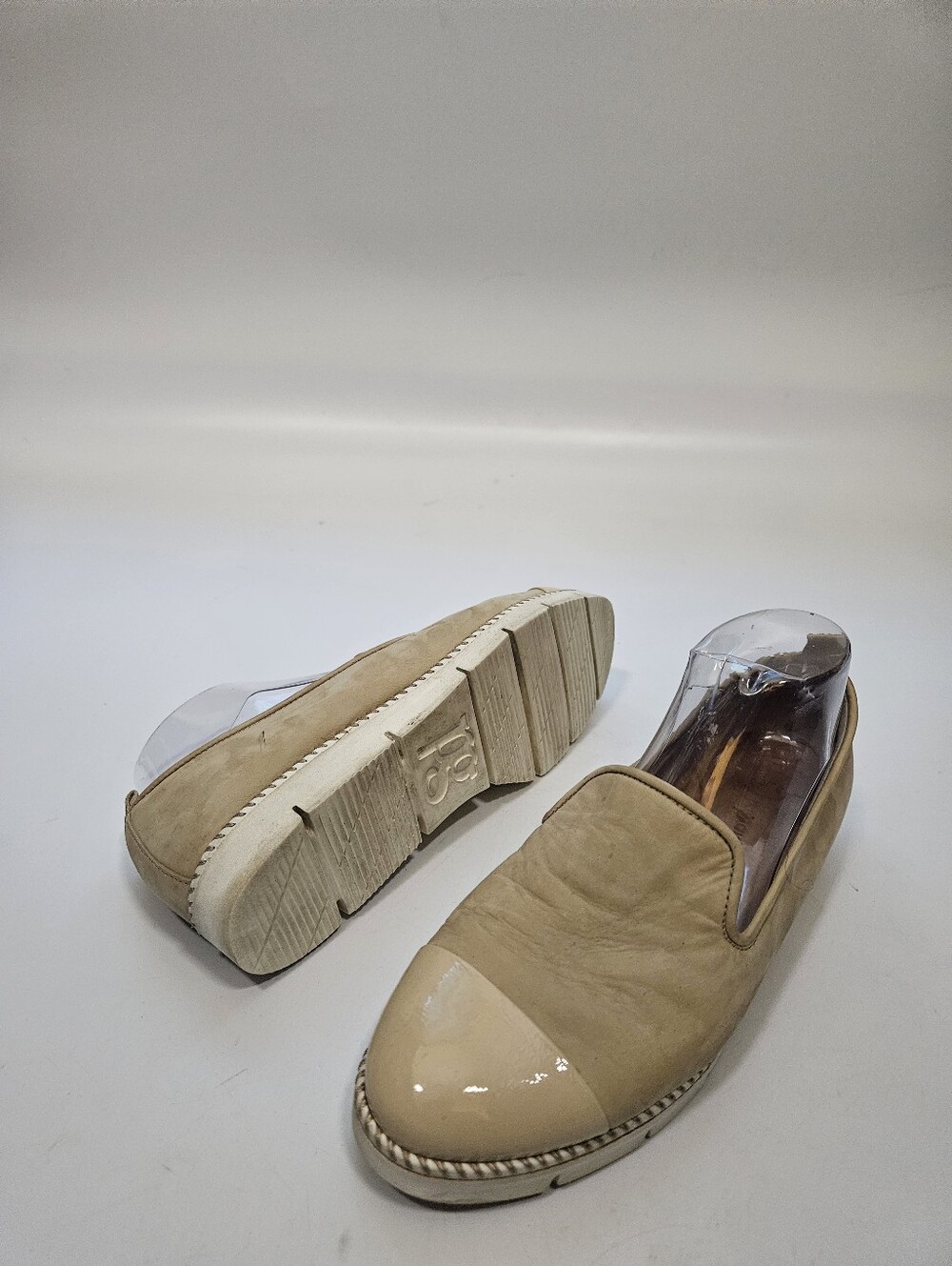 Paul Green Daniella leather Beige Loafers Size 8 US Slip on made in Austria